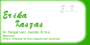 erika kaszas business card